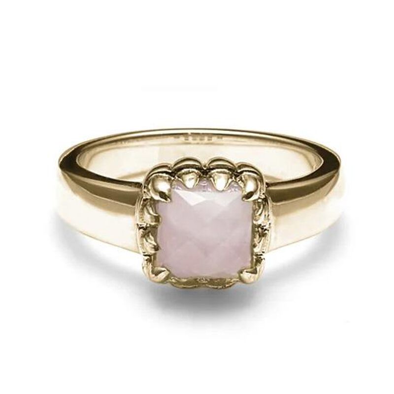 Stolen Girlfriends Club Baby Claw Ring Rose Quartz image number 2
